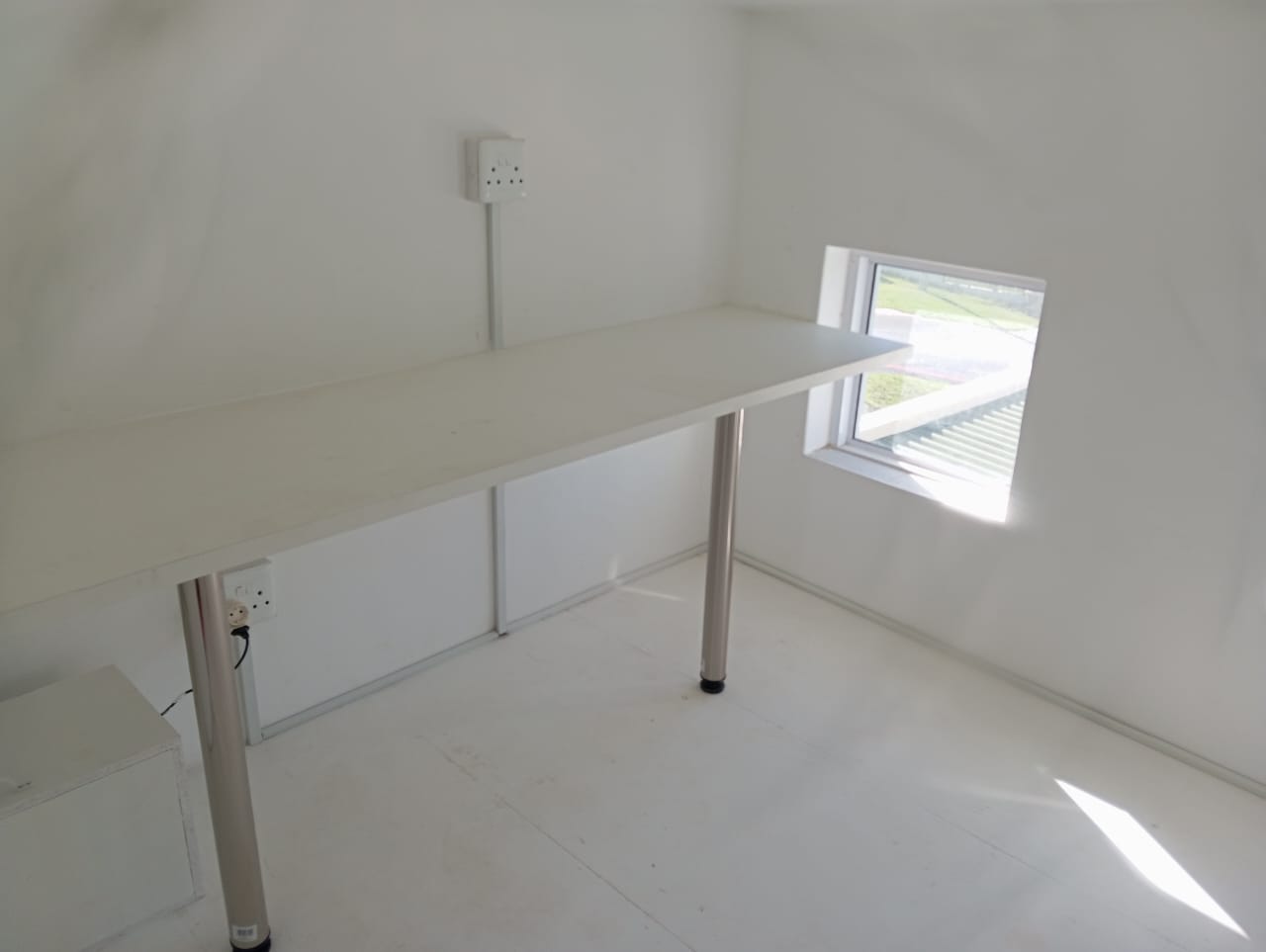 Left side wall mounted desk alternate view